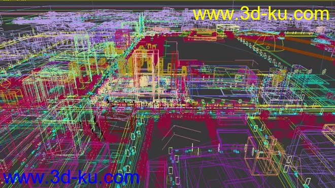 3dmax全模型建筑动画场景 商业鸟瞰镜头的图片2