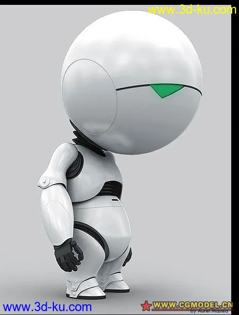 Q版次世代机器人 已经添加动画与骨骼模型的图片1