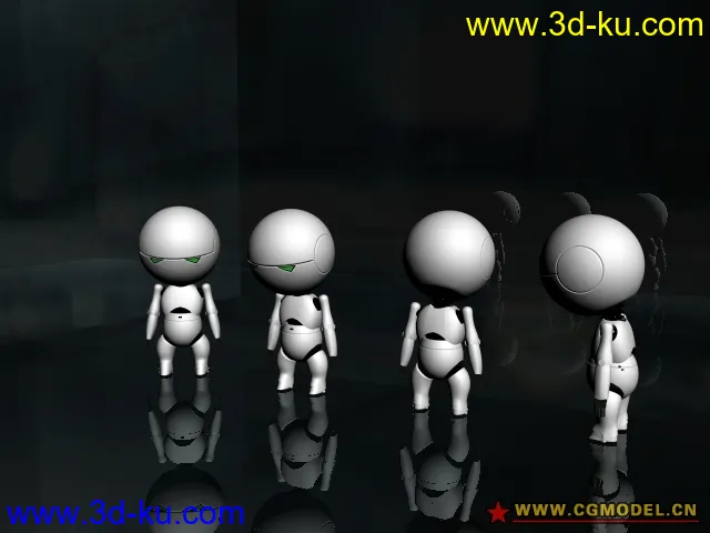 Q版次世代机器人 已经添加动画与骨骼模型的图片4