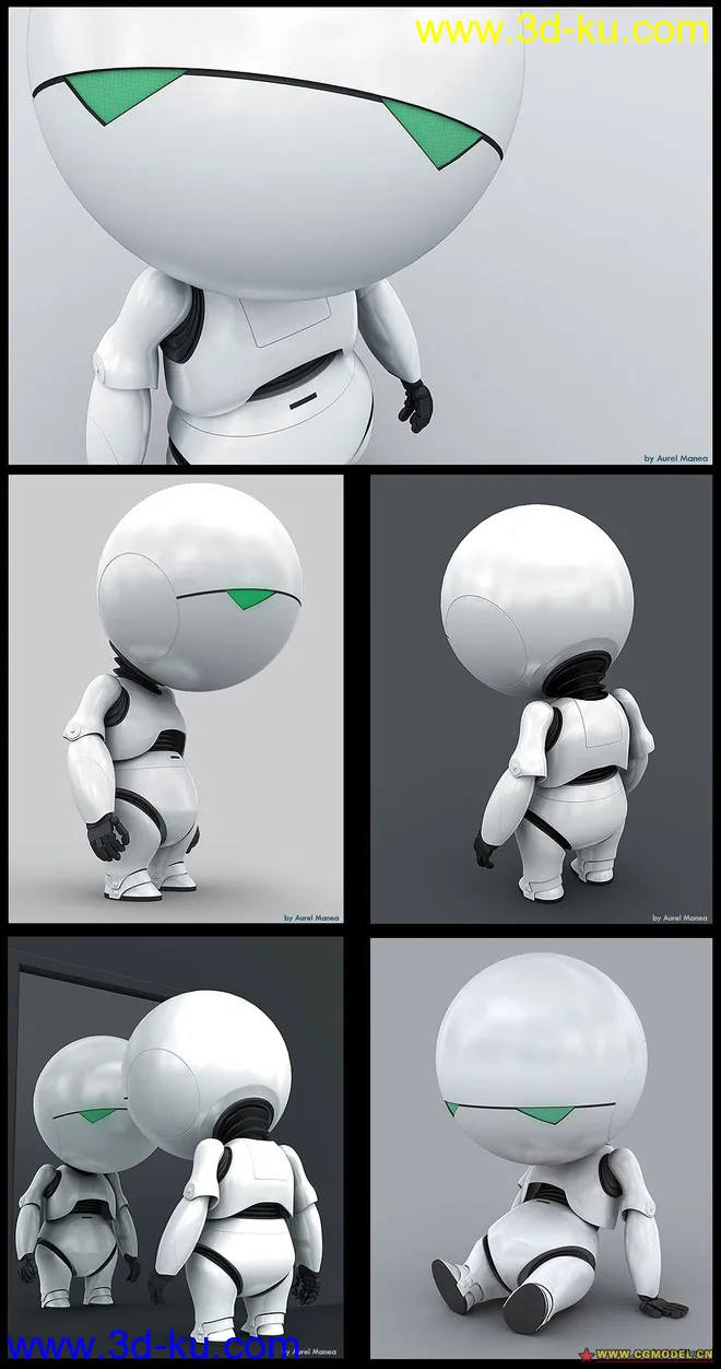 Q版次世代机器人 已经添加动画与骨骼模型的图片6