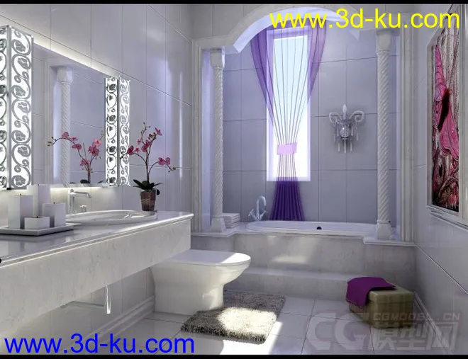 各种欧式卫浴大全、洗手间模型的图片5