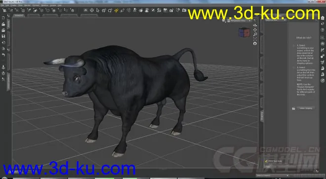 DAZ 导出的黑公牛模型的图片1
