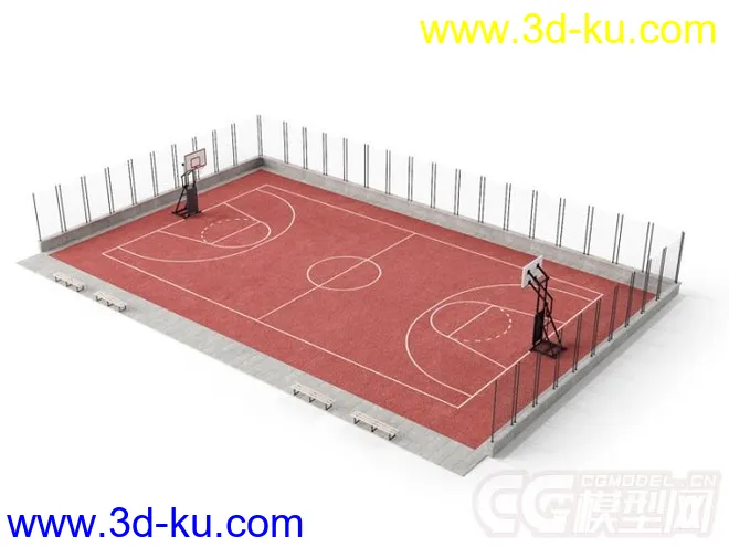 篮球场模型的图片2