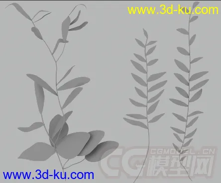 一组植物，花草模型的图片3