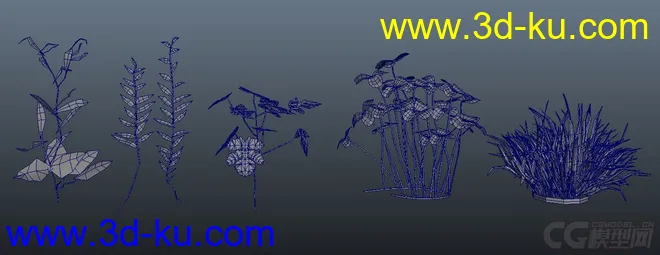一组植物，花草模型的图片1