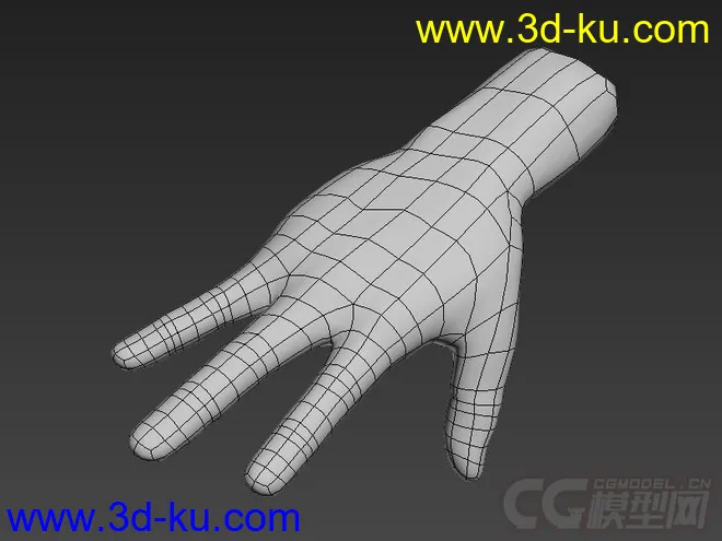 三根手指的手 角色建模 人体模型部件的图片1
