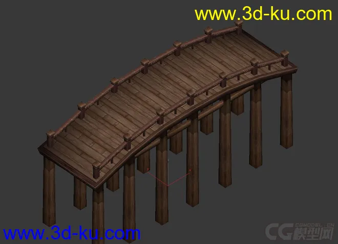 一个端游低模木桥模型的图片1