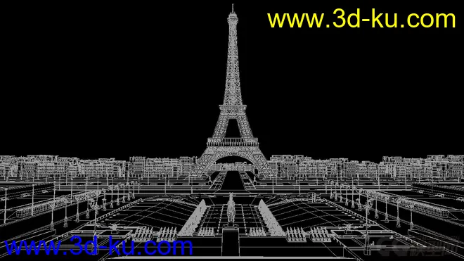 埃菲尔铁塔 法国巴黎 站神广场模型的图片2