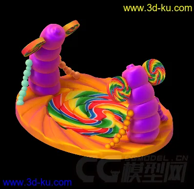 糖果   棒棒糖   彩虹糖模型的图片1
