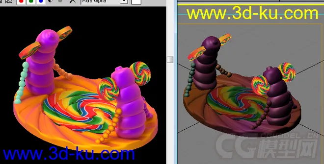 糖果   棒棒糖   彩虹糖模型的图片2