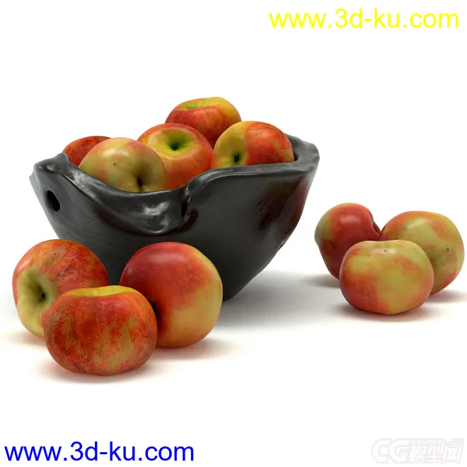 水果  苹果 果盘模型的图片3