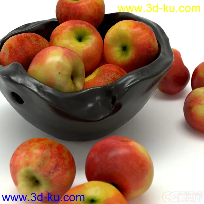 水果  苹果 果盘模型的图片6
