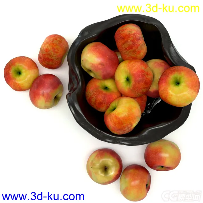 水果  苹果 果盘模型的图片8