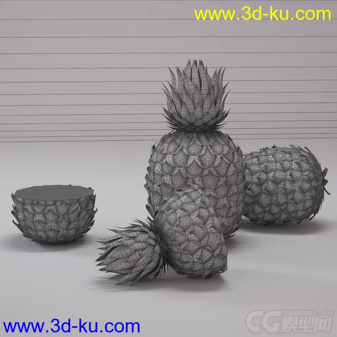 热带水果 菠萝模型的图片4