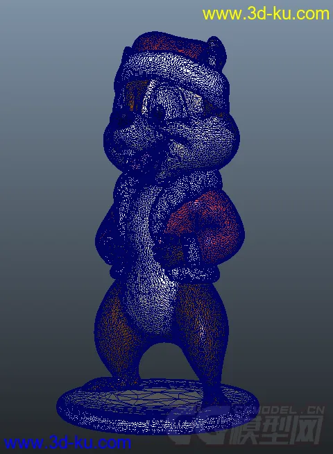 可爱的花栗鼠(3d打印和VR虚拟现实格式)高精模型的图片2