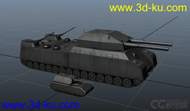 战舰世界 P1000 & 鼠式 坦克模型的图片1