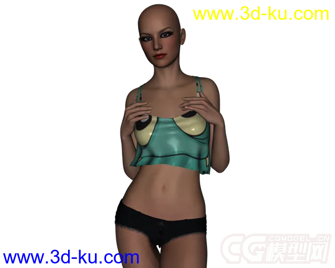DAZ3D - Poser - Hot Mess Outfit for Genesis 2 Female模型的图片5