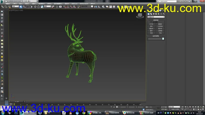 动物 小鹿 带渲染的梅花鹿模型的图片1