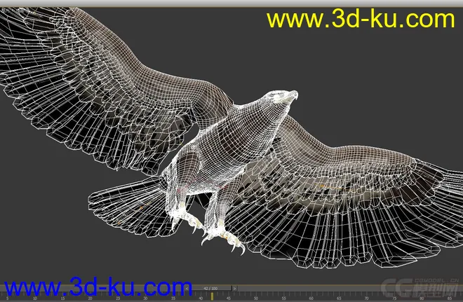 鹰  老鹰带蒙皮 有动画模型的图片4