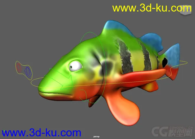 Fish Rigs PeacockBass with textures模型的图片2