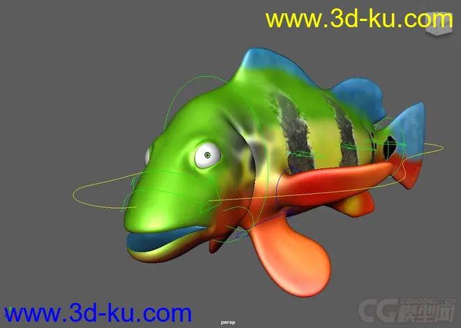 Fish Rigs PeacockBass with textures模型的图片3