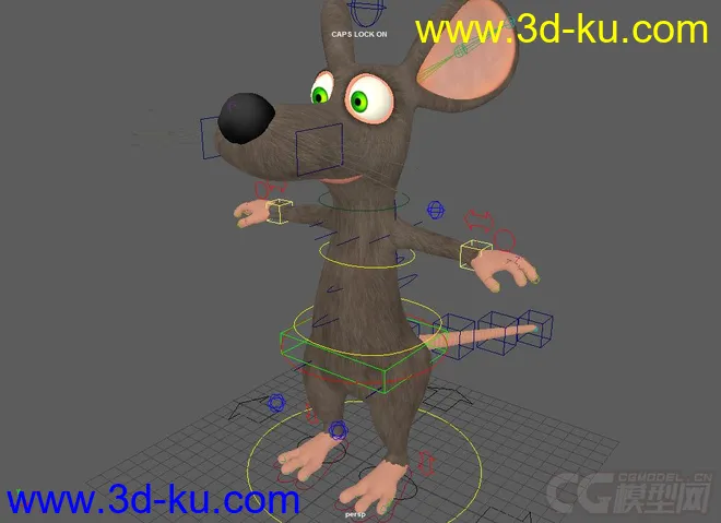 Little Mouse cartoon rig with textures模型的图片1