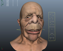 Grotesque (only face) character rig full facial controls with textures模型的图片1
