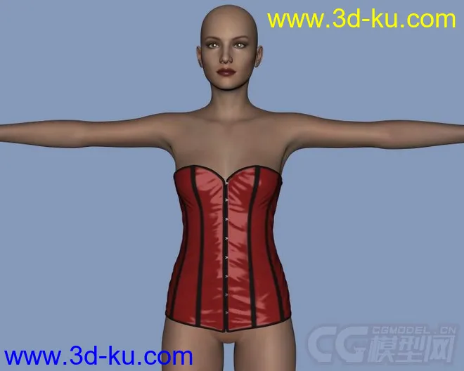 Daz3d - Poser - Sexy Corsage for Genesis 2 Female模型的图片1