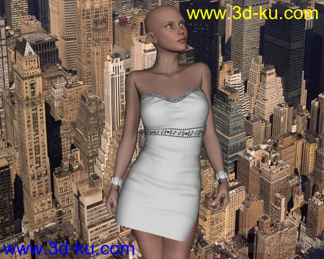RO-95471 - Strapless Mini Dress模型的图片6