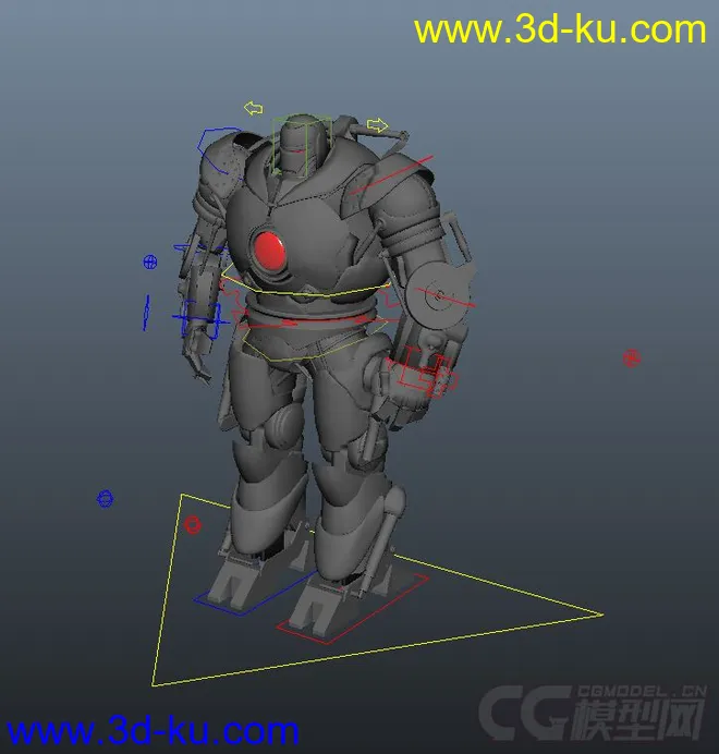 Iron ROBOT man villan rig模型的图片1