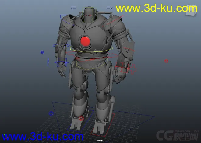 Iron ROBOT man villan rig模型的图片3