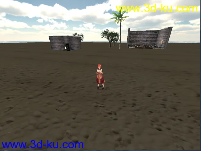 Unity3d自建包海滩度假小岛模拟场景模型的图片2