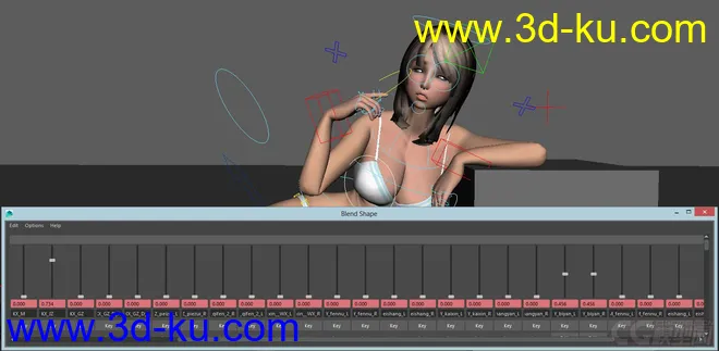 Sexy Cute Woman full rig with textures模型的图片1