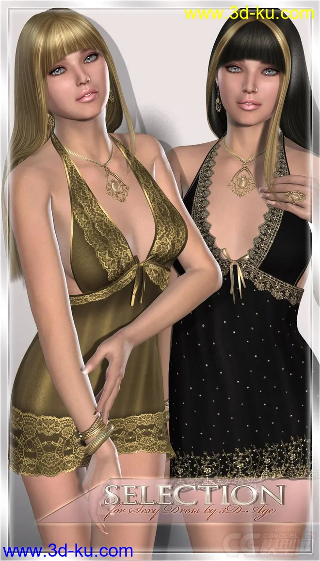 3D age- Sexy Dress II for V4 + Double Deal模型的图片9