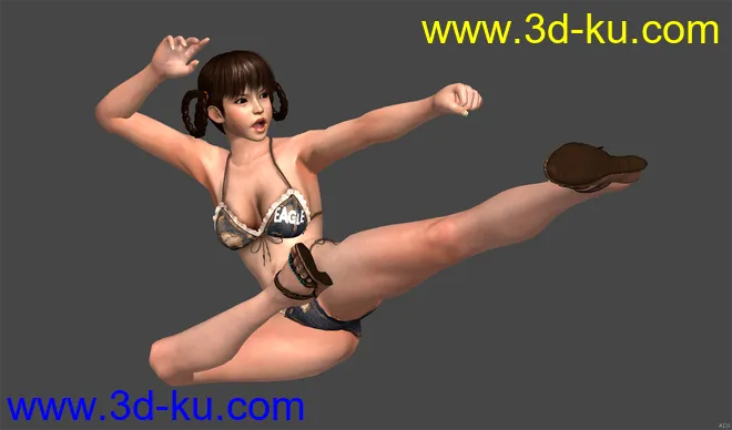 doa5_leifang_flying_kick_pose模型的图片1