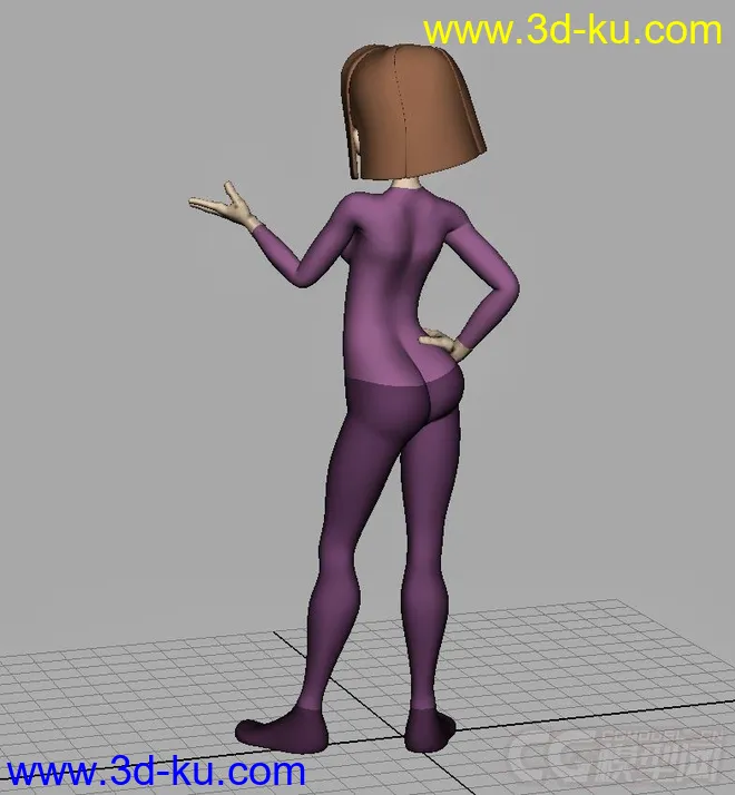 可以用来学习的女人物+有绑定跟动画模型的图片1