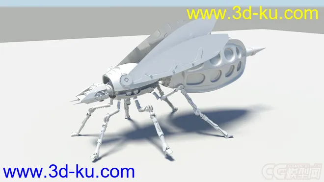 精细版的机械昆虫灰烬模型的图片1