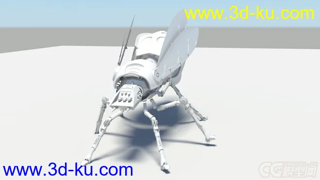 精细版的机械昆虫灰烬模型的图片3