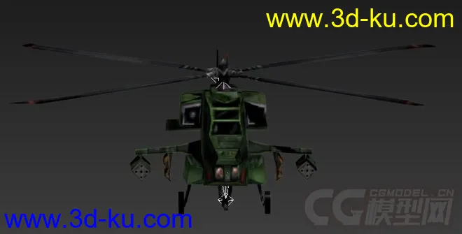 带绑定的军用阿帕奇直升飞机模型的图片1