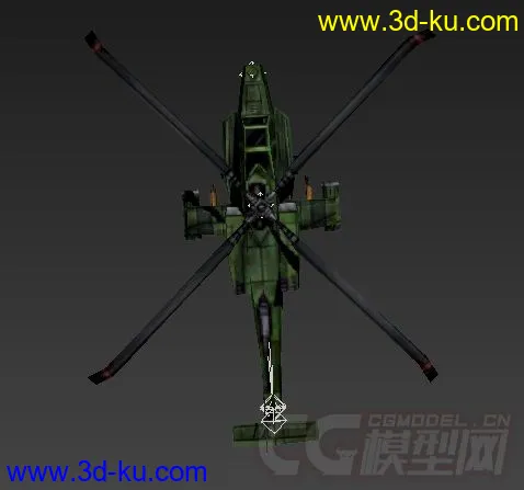 带绑定的军用阿帕奇直升飞机模型的图片3