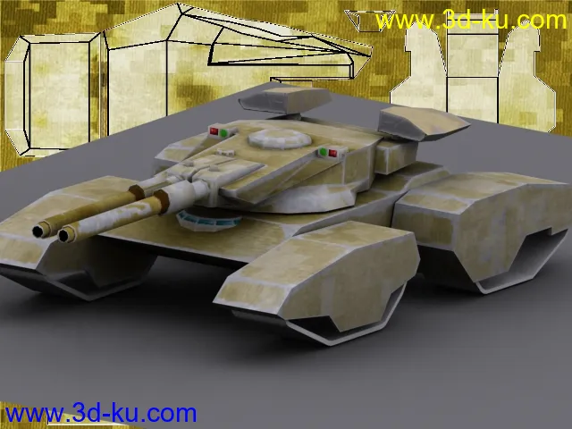 自制坦克低模顺便求助模型的图片3