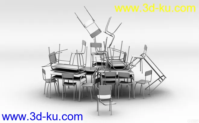 课室椅子模型源文件的图片1