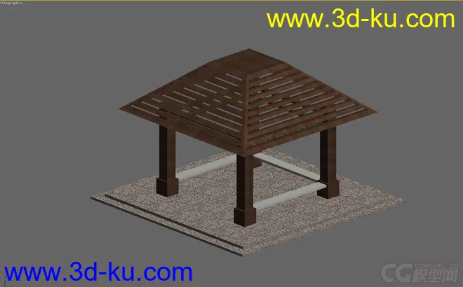 木头亭子木头亭子模型的图片1