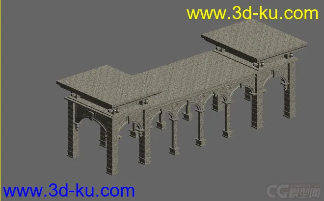 3dmax 漂亮的欧式廊架模型的图片3