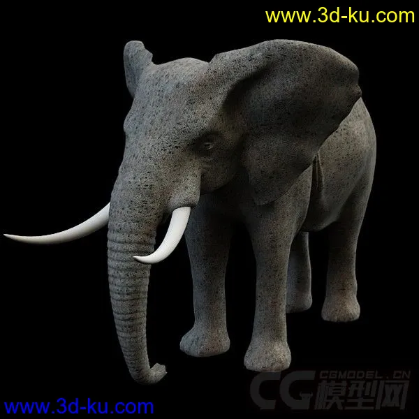一只大象泥塑模型的图片1