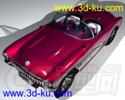一款比较老式的玫红汽车模型的图片1