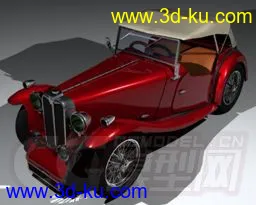红色拉风小汽车模型的图片1