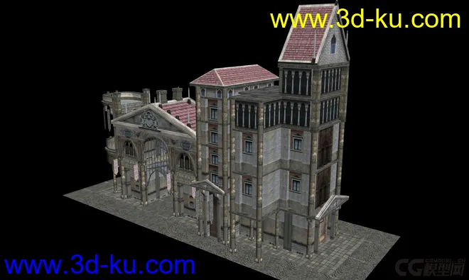 写实版欧洲古代建筑模型的图片1