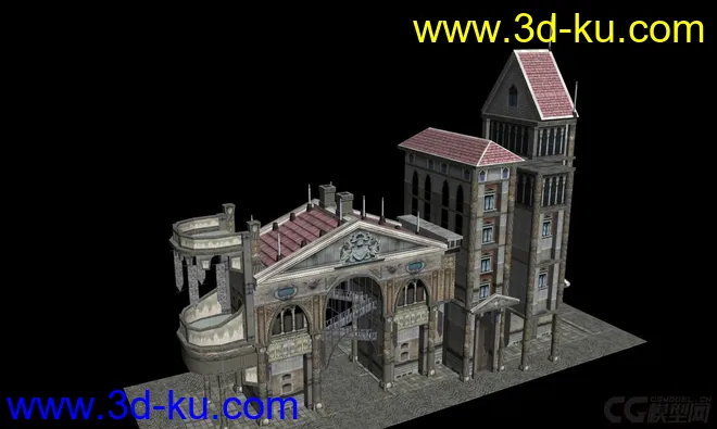 写实版欧洲古代建筑模型的图片2
