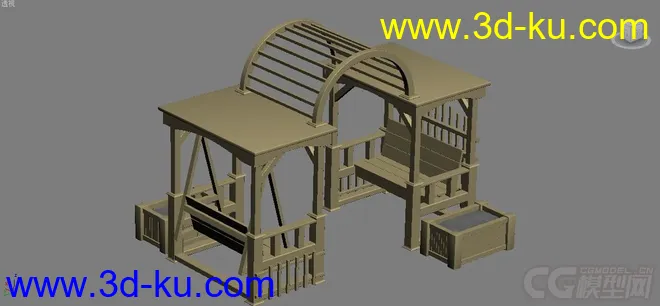 gongyuanyaoyi摇椅模型的图片1